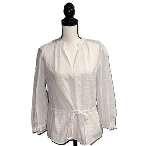 * A new day- white polka dot long sleeve shirt